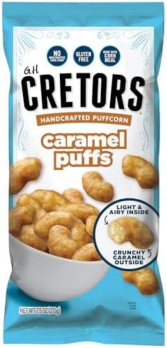 G.H. Cretors Caramel Puffs 7.5oz (Pack of 12) EXP: MAR/29/2026