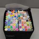 Caliart Markers, 100 Colors Dual Tip Art Markers Sketch Pens Permanent Alcohol Based, with Case for Adults Artists Drawing Illustration Sketching Coloring (White Barrel)