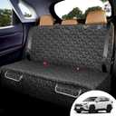 Back Seat Pet Cover for Dogs for SUV, Waterproof Backseat Cover for Dog in Car Heavy Durable Car Seat Covers for Dogs with Side Flap, Non Slip Bench Car Seat Protector for SUV,Jeeps,RAV4,CR-V (Black)