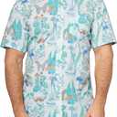 Eddie Bauer Mens Eddie Bauer Printed Baja Shirt (4X, Paleblu)