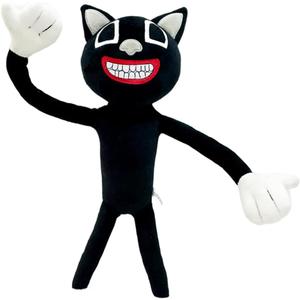 Dr.STONE Siren Head Plush Toys Limbs Movable Plush Toy Anime Black cat and Dog Doll Whistle Man Funny DollPlush Toys for Home Party Gift Birthday Gift(Black cat
