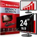 SightPro 24 Inch 16:9 Computer Privacy Screen Filter for Monitor - Privacy Shield and Anti-Glare Protector