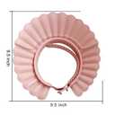 Safe Shampoo Shower Bathing Protection Bath Cap Soft Adjustable Visor Hat for Toddler, Baby, Kids, Children (Pink Lotus)