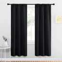 NICETOWN Halloween Black Out Curtain Panels for Kitchen - Energy Smart Decoration Thermal Insulating Blackout Drapes/Draperies for Small Window (2 Panels, 34 inches Wide by 72 inches Long)