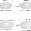TRUEDAYS 20 Pack Plant Saucers (6 inch / 8inch / 10inch / 12inch) Clear Plant Saucers Flower Pot Tray Excellent for Indoor & Outdoor Plants