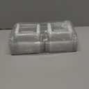 Hewnda 50 Pack 4 x 4 Inch Clamshell Takeout Tray,Clear Hinged Plastic Containers,Clamshell Food Containers, Burgers,Sandwich, Cookies Take-Out Container