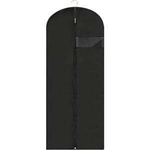 Dress Bags for Gowns Long, 60'' Garment Bags for Hanging Clothes, Suit Bag Cover for Storage and Travel (Black) (60''- 1 Pack)