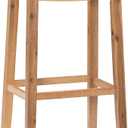 Linon Home Décor Kingston Acacia Bar Stool, Brown