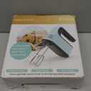 9-Speed Digital Hand Mixer Electric, 400W Powerful DC Motor, Hand Mixer Electric Handheld with Snap-On Storage Case, 5 Stainless Steel Accessories, Beaters, Dough Hooks, Whisk(Ice Blue/Black)