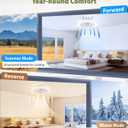 2-in-1 Low Profile Ceiling Fan with Light, 24” Caged Safety Design for Kids - RGB Color, Smart APP/Remote Control, Quiet Flush Mount DC Motor, Ideal for Bedroom/Living Room/Kitchen, White