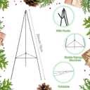 2Pcs 30In Christmas Wreath Stand Christmas Wreath Holder for Cemetery Gravestone Wreath Stands Large Wire Easel Flower Holders for Grave Holiday Outdoor