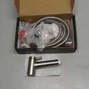 Handheld Bidet Sprayer for Toilet, Adjustable Water Pressure Control Rotary Switch with Bidet Hose, Exclusive Single Nozzle High Pressure Mode for Cleaning Stubborn Stains, Brushed Nickel