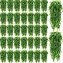 Geosar 36 Pcs Artificial Hanging Plants 32 Inch Hanging Boston Ferns Plastic Fake Plants for Wall Room Garden Wedding Garland Indoor Outdoor Decoration, No Basket