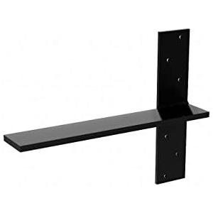 The Original Granite Bracket Heavy Duty American Made Steel Free Hanging Universal T Shelf Bracket, 30 inch, for Floating Shelves, Desks, Mantels, Matte Black (2 Count)