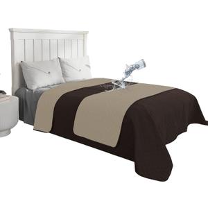 Easy-Going 100% Waterproof Dog Bed Cover Reversible Leak Proof Couch Cover Washable Sofa Cover Furniture Protector Blanket for Pets Kids Children Dog Cat (102x90 Inch, Chocolate/Beige)