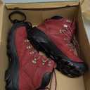 KEEN Women's Pyrenees Mid Height Waterproof Hiking Boots (7, Tibetan Red/Black)