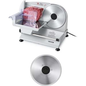 VEVOR Meat Slicer, 7.5" Electric Deli Slicer with 2 SUS420 Blades