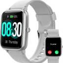 GRV Smart Watch for iOS and Android Phones (Answer/Make Calls), Watches for Men Women IP68 Waterproof Smartwatch Fitness Tracker Watch with Heart Rate/Sleep Monitor Steps Calories Counter (Gray)