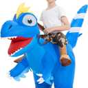 COMIN Inflatable Dinosaur Costume Kids Halloween Blow up Costumes for Boys Girls Funny Riding Air Costume for Party Cosplay, 36" 2-3Y