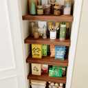 6 PCS Wire Rack Covers for Pantry Wood Grain, 24'' W * 16'' D (Ready to Use) Faux Wood Shelf Covers for Wire Shelving, Rustic Closet Shelves Covering Toppers - Bathroom, Kitchen, Garage (Brown)