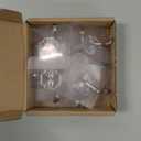 Adove Adhesive Hooks for Hanging, Heavy Duty Wall Hooks 20 Pack, Removable Sticky Ceiling Hooks, Transparent Self Adhesive Shower Hooks, Water & Oil Proof Strong 22lb(Max) Door Coat Hooks