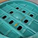 Catch Basin with Grate 14.9 x 12.4 Inch Round Large Catch Basin for Drainage with Debris Basket French Drain Without Reserved Hole for Yard, Downspout, Lawn, Municipal Pipeline