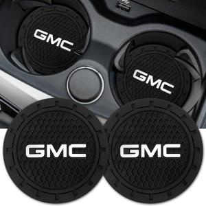 2 x Car Cup Holder Coaster for GMC Sierra Denali Canyon Terrain Yukon Jimmy Acadia Recessed Silicone Cupholder Coaster Interior Accessories 2.75in 2Pack