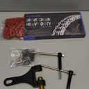 YOXUFA 420 Chain 132 Link Compatible with 125cc 110cc SSR Taotao Apollo Coolster Kazuma 50cc 70cc Pit Dirt Bike ATV 4 Wheel Go Kart Predator 212cc Coleman CT200U BT200X Baja MB165 Mini Bike Red Parts