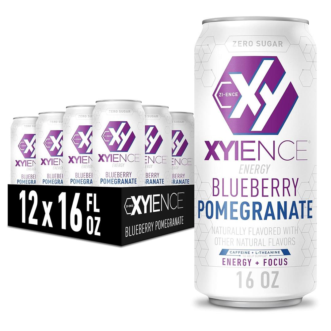 Xyience Blueberry Pomegranate Energy Drink, 16 fl oz can (Pack of 12)