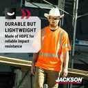 Jackson Safety Cowboy Hard Hat - Non-Vented, Full Brim, 4-Point Ratchet Suspension Safety Helmet for Men & Women - ANSI Z89.1 Class E & OSHA Compliant - Made in USA, Medium