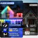 Brightever 150FT Permanent Outdoor Lights for House, RGBIC Outdoor Light with 90 Scene Modes&75 LED Lights, Smart Christmas Decor for Outside, IP65 Waterproof House Light for All Year Decoration