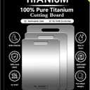 3-Pack Titanium Cutting Boards for Kitchen, Non-Slip & Double-Sided Design, 100% Pure Titanium Food-Grade Non Toxic Cutting Board, Knife-Friendly, Dishwasher Safe (12"x9"+14"x10"+18"x12")