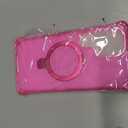 Compatible with Samsung Galaxy S24 Ultra Case 6.8'' Cute Wavy Frame with Magnetic Stand [Compatible with Mag-Safe] Military-Grade Translucent Phone Case for Women Girls, Hot Pink