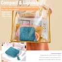 LOTOFUN Jewelry Organizer Case for Travel: 5-Layer Velvet Zipper Pouch Bag for Bangles Link Bracelets Storage Protect from Tangle Scratch (Peacock Blue)