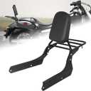 Detachable Rear Passenger Backrest Sissy Bar And Luggage Rack With Backrest Pad Compatible With For Shadow Spirit 750 VT750C2 2007-2014 Shadow Phantom 750 VT750C2B 2010-2018 (Black)