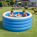 Inflatable Pool for Adults, 71" x 30" Blow Up Pools, Round Family Swimming Pool