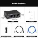 Fosi Audio Q4 DAC Headphone Amp for PC, Desktop Digital to Analog Audio Converter for Home Stereo Amplifier and Powered Speakers, PC-USB/Optical/Coaxial Inputs, 3.5mm Headphone/RCA Outputs