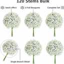 120 Pcs Babys Breath Artificial Flowers, White Babys Breath Flowers Artificial Bulk Real Touch Flowers for Wedding Party Home Garden Decoration