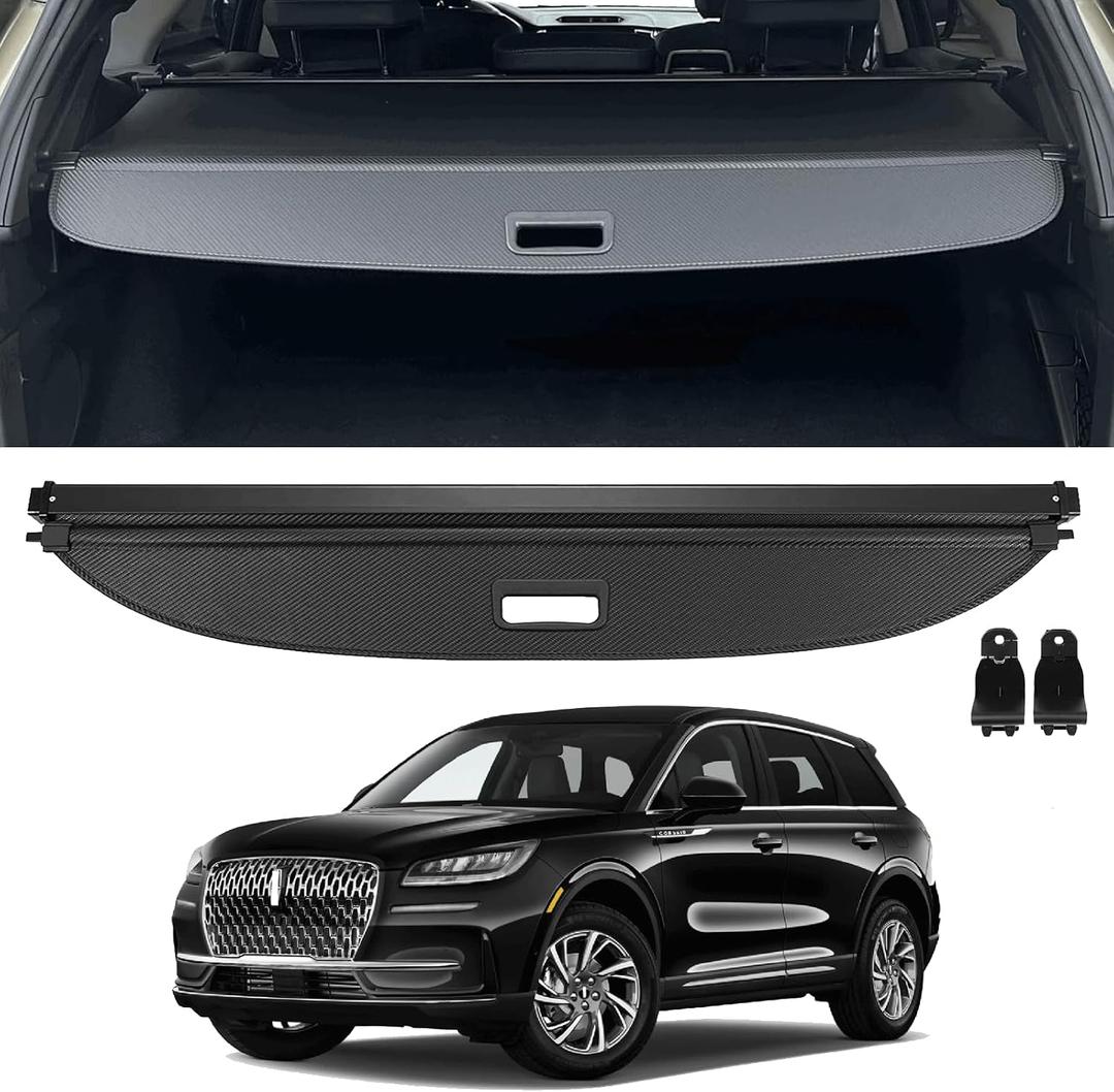Retractable Trunk Cover Compatible with Lincoln Corsair 2020-2024 20025 2026 Cargo Cover Rear Trunk Security Cover Corsair Accessories Privacy Screen