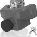 DEEAGLE Trailer Locks Ball Hitch, Heavy Duty Trailer Hitch Locks Fits 2 Couplers, Anti-Theft Ball Hitch Lock for RV Travel Trailer, Grey