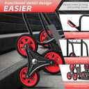 Stair Climbing Hand Truck 440lbHeavy Duty Dolly Cart for StairsThickened Upgraded Steel Tube Folding Stair Climbing Trolley with Six Wheels and Telescoping Handle