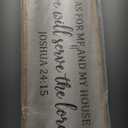 As For Me And My House We Will Serve The Lord Framed Wall Art, 40''15'' Horizontal Positive Religious Rustic Bible Verse for Christian God Jesus Christ Prayer, Vintage Holy Catholic Scripture Decor