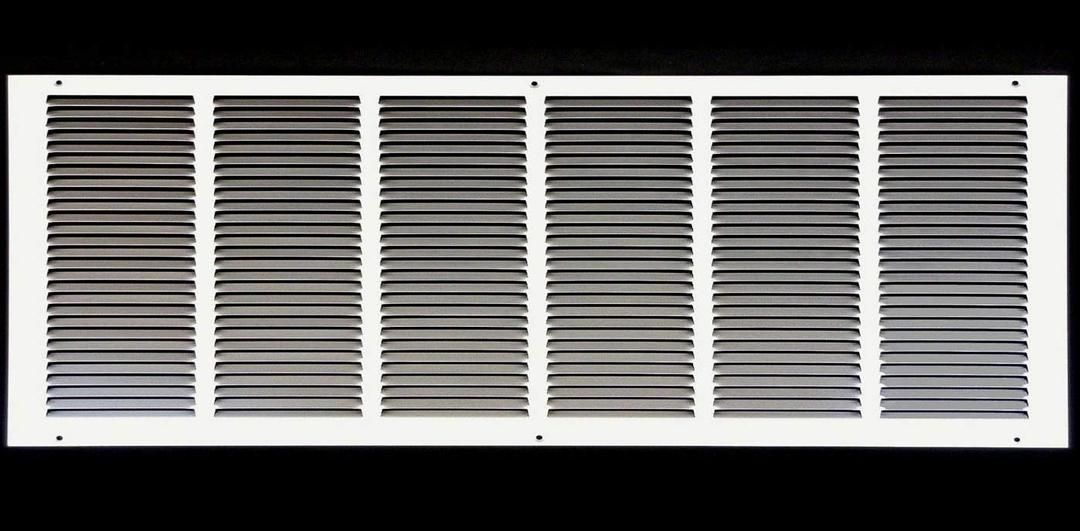 26" x 4" Return Air Grille - Sidewall and Ceiling - HVAC Vent Duct Cover Diffuser - [White] [Outer Dimensions: 27.75w X 5.75"h]