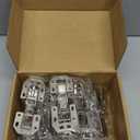 Chibery 10 Pack 90 Degree Soft Close Surface Mount Spring Hinges, Easy Installation No Pre-drilled, Noiseless Frameless Hidden Concealed Kitchen Cabinet Hinge for Cupboard Folded Replacement Hardware