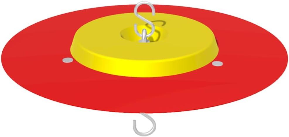 Metal Hummingbird Feeder Shade Cover,11.2 Inch Bird Feeder Umbrella,For Hummingbird Oriole Feeder Sun And Rain Cover.Yellow And Red