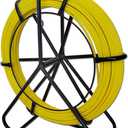 Fish Tape Fiberglass 6mm 656ft wire cable running electrical fish tape wire puller Cable Running Rod with Steel Reel Stand 6mm*200m