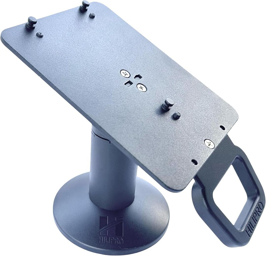 Hilipro Sturdy Metal Swivel Stand for Verifone MX915/MX925, M400, M440, Pax PX5, PX7, Aries 6 & Aries 8 Credit Card Payment Machine - Complete POS Kit with Backplates
