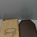 Sofa Arm Clip Table, Armrest Tray Table, Drinks/Remote Control/Snacks Holder  (Platic, Brown)