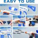 Electric Automatic Toy, JakMean Toy Blaster with 30 Dart Clips and 100 Foam Darts, Outdoor Shooting Games Toys for 6-12 Year Old Boys & Girls Adults, Gifts for Birthday Xmas, Blue