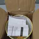 Simple Designs LT1196-YLW 8.66" Chic Little Globe Ceramic Table Lamp with Matching Tapered Shade, for Living Room, Bedroom, Office, Yellow